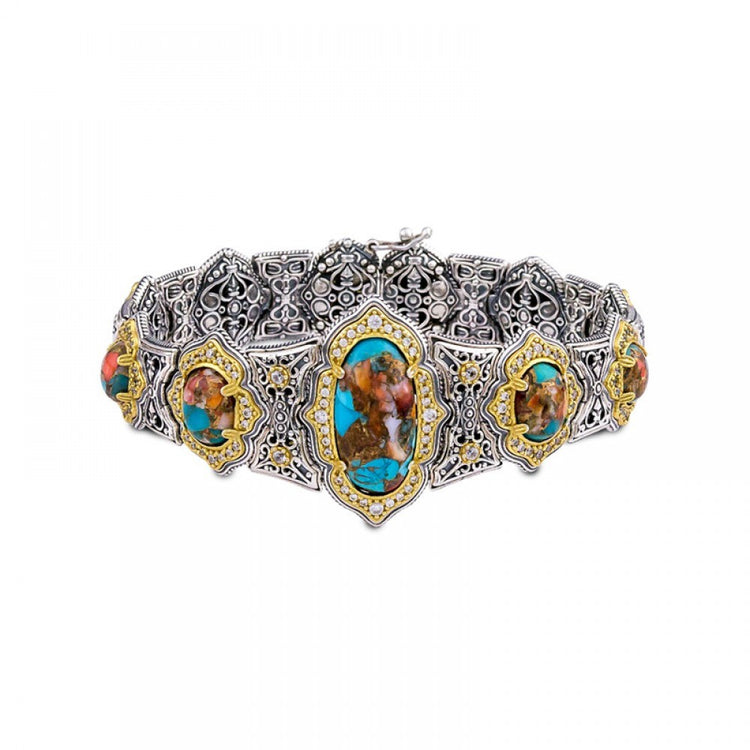 BRACELET WITH SEMI PRECIOUS STONES B090