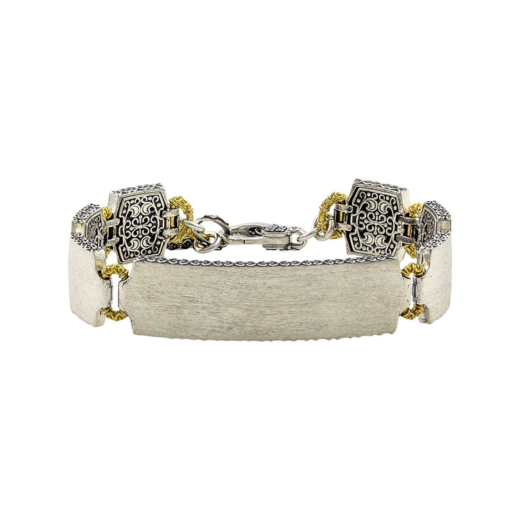 Sterling Silver Wide Link Bracelet B150