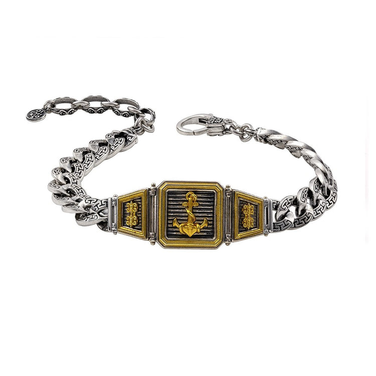 Sterling Silver Bracelet with Anchor B176