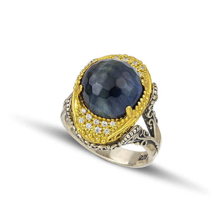 Ring with Semi-Precious Stone D121-1