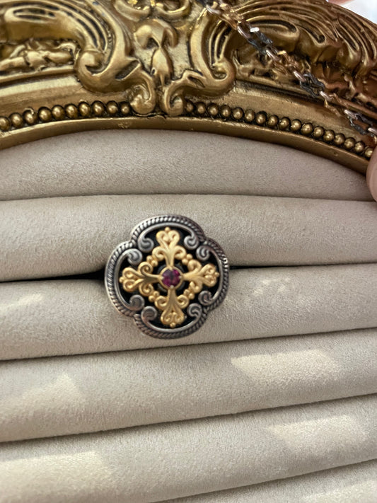 Ring with Semiprecious Stones D130