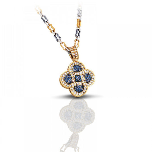 Sterling Silver Pendant with Zircon Stones M040