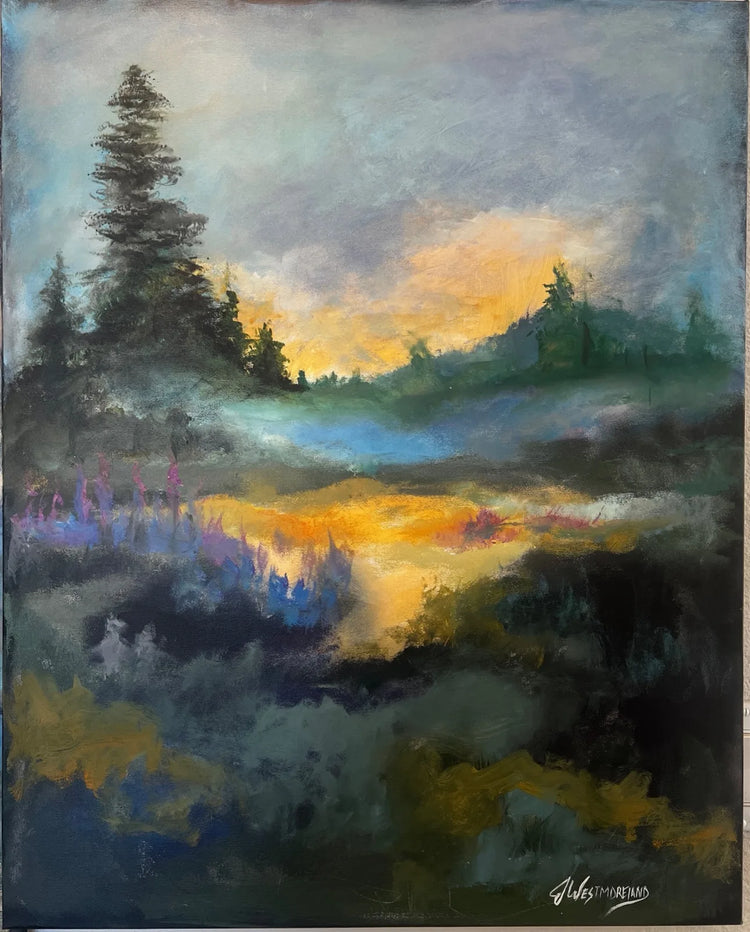 Moonlit lake