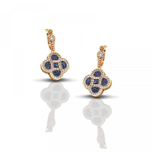 Sterling Silver Earrings with Zircon Stones S040