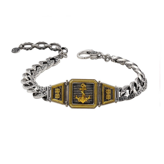 Sterling Silver Bracelet with Anchor B176