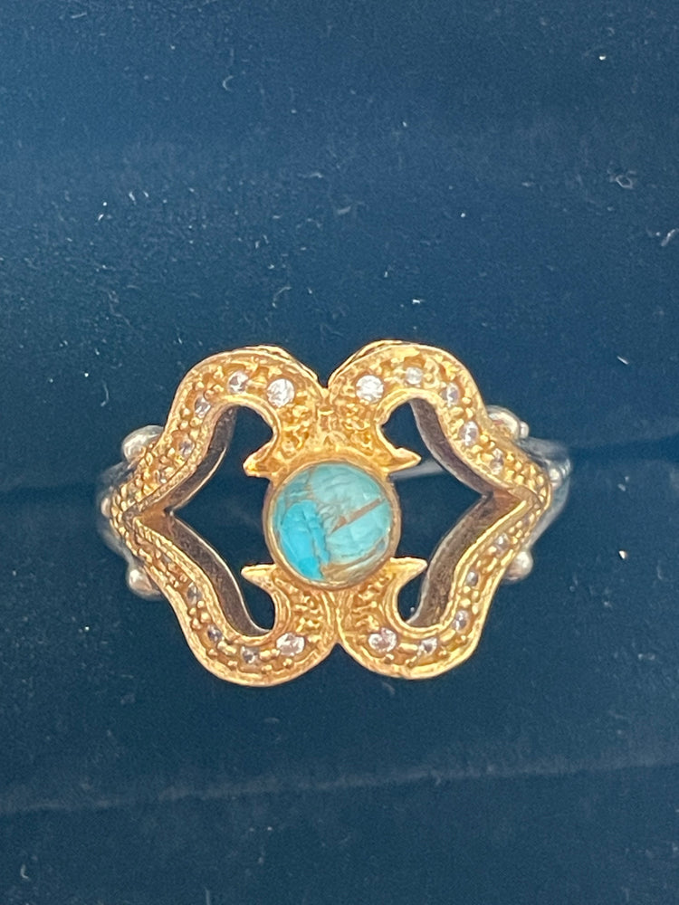 D359 blue topaz ring