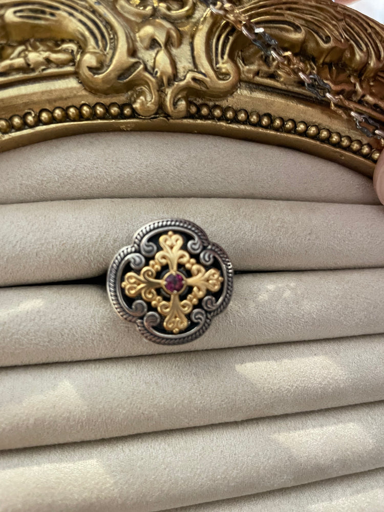 Ring with Semiprecious Stones D130