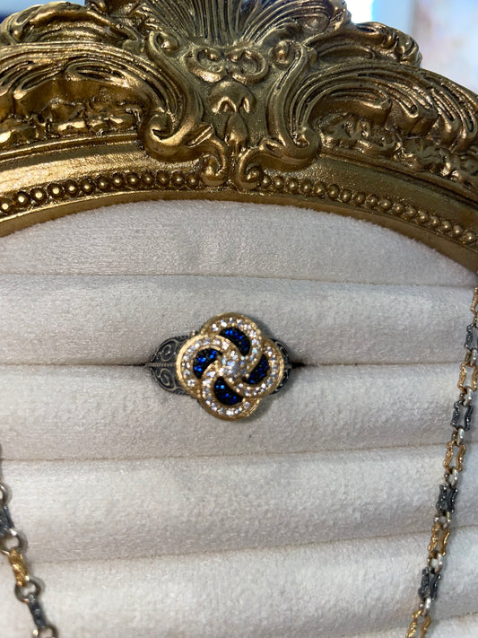 Ring D312 with zircon stones