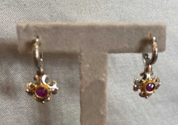 Sterling silver Ruby earrings #684565