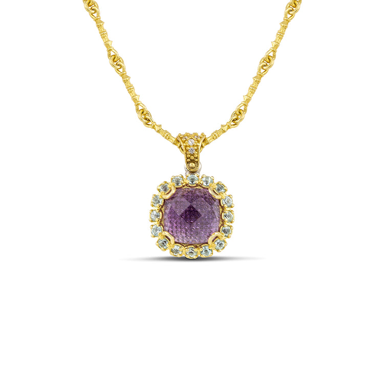 M149 solid gold with Blue Topez