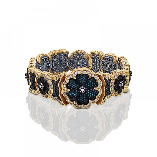 Sterling Silver Bracelet with Zircon Stones B367