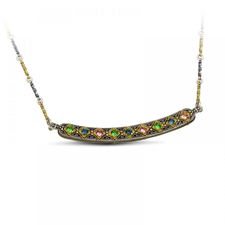 Sterling Silver Pendant with Swarovski Crystals M100