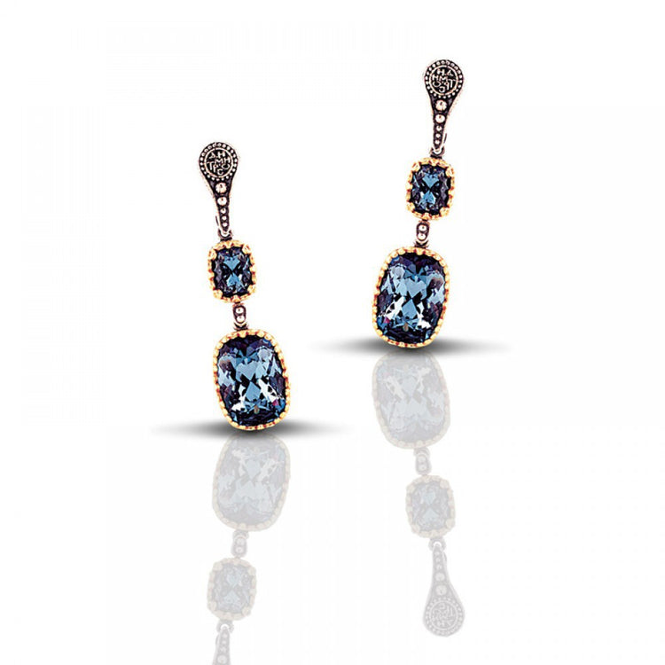 Sterling Silver Earrings with Swarovski stones S062