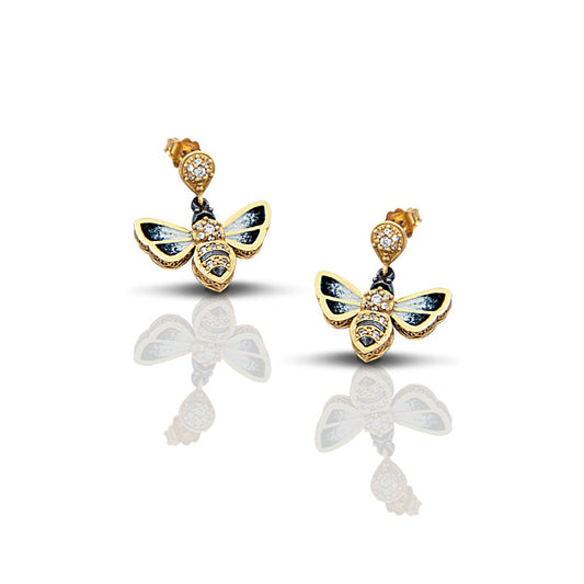 Bee Earrings with Enamel S11